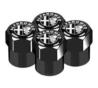Xpccbhd 4Pcs Car Tyre Valve Caps for Alfa Romeo, Leak-Proof Dust Caps for Car Tyres Auto Parts