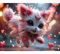 Xpdnmilq 5D Diamond Painting Kit DIY Children Adult Creative Leisure Painting Crafts Kit Home Wall Decoration - Cute Kittens - 40x50cm