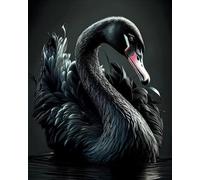 Xpdnmilq Black Swan DIY Cross Stitch Kits 11CT Embroidery Kit for Beginners, Embroidery Starter Kits with Patterns and Instructions -40X50cm