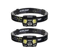 Xpe Cob LED Headlamp Waterproof 2pcs USB Charging with Motion Sensor