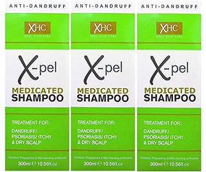 Xpel Medicated Shampoo Treatment for Dandruff Psoriasis Dry Itchy Scalp (3 x 300 millilitres)