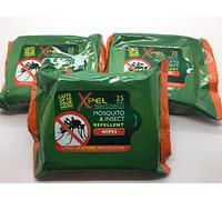 ** XPEL MOSQUITO & INSECT REPELLENT WIPES NEW ** TRAVEL 75 WIPES LONG LASTI