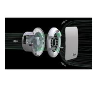 Xpelair C6Hts Simply Silent Contour Intermittent Extract Fan, Humidistat/timer - Square 93176Aw