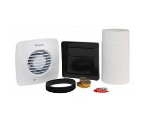 Xpelair Dx100Pirs 4" / 100mm Square Pir Control Extractor Fan With Wall Kit