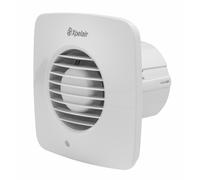 Xpelair DX100PS 4 inch (100mm) Simply Silent DX100 Bathroom Fan with Wall Kit-Pullcord Square, Cool White