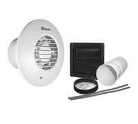 Xpelair Dx100R Simply Silent 4" 100mm Round Extractor Fan With Wall Kit 93005Aw - Quiet Bathroom & Kitchen Ventilation