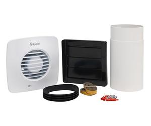 Xpelair DX100TS 4 Inch/100mm Simply Silent Bathroom Extractor Fan &Wall Fitting Kit,Timer,Wall,Ceiling & Window Fitting,Adjustable Twin Speed,Ghost Air Movement Technology for Quiet Running,White