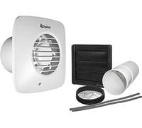 Xpelair LV100PS 93033AW Simply Silent 4" 100mm Low Voltage Square Axial Extractor Fan with Pullcord