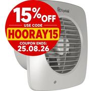 Xpelair Simply Silent DX150HTS Extractor Fan 2 Speed Square IPX4 Rated Quiet