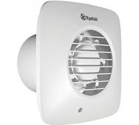 Xpelair DX150PS 6" / 150mm Kitchen Extractor Fan with Pullcord for Wall and Ceiling fitting with Square Grille-Front, IPX4 Rated, White
