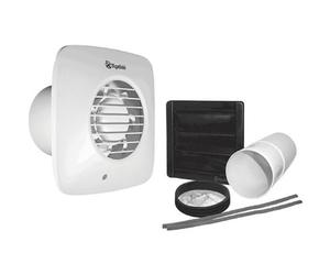 Xpelair Simply Silent Extractor Fan DX100TS Square Modern 2 Speeds IPX4 Rated