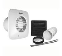 Xpelair Simply Silent 100mm LV100HTS Timer & Humidistat Extractor Fan with Fitting Kit - Square