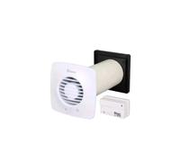 Xpelair Simply Silent Square 100mm 4” LV100S Extractor Fan + Wall Kit White [EEK: A]