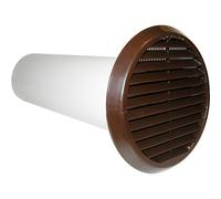 Xpelair SS150WKBR Simply Silent 150mm Wall Kit Round - Brown - 93191AB