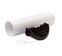 Xpelair SSWKBR Simply Silent Wall Kit Brown, Round/White
