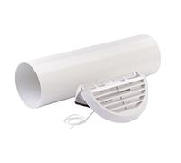 Xpelair SSWKWR Simply Silent Round Contour Wall Kit - White, Round/Brown