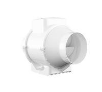 Xpelair XIMX100T 4"/100mm Inline Mixed Flow Extractor Fan with Timer for Bathrooms and Shower Rooms, Loft Fitting, Adjustable Twin Speed, White
