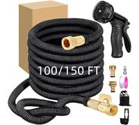 XPendHoze 150FT Flexible Garden Hose HosePipes with 10 Function Spray Gun,3 Times Hose Pipe Garden Hoses with 3/4",1/2" & Kitchen tap Fittings,Expandable Magic Anti-Leakage Lightweight Easy Storage