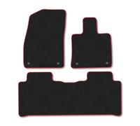 Xpeng G6 (2025+) Car Mats Tailored Fit Carpet Floor Mats Non Slip Red Trim Full Coverage Compatible Accessory Front Rear Set Anti Slip Granulated Backing Hand-Finished Clips