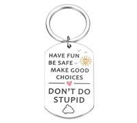 XPENMULBOJA Don't Do Stupid Christmas Stuffer for Teen Girls 14-16 Daughter Gifts from Mom, Christmas for Teenager Birthday Valentine Graduation Drive Safe Keychain Funny Gag Gifts for Teen Girl