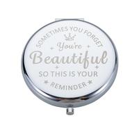 XPENMULBOJA Easter Basket Stuffer for Women Makeup Mirror Birthday Christmas Compact Mirror Gifts for Girl Daughter Mom Female Friends Inspirational Valentines Ideas for Wife Girlfriend