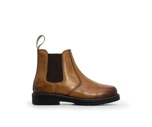 Xpert - Heritage Wrangler Junior Dealer Boots For Kids. Unisex Leather Ankle Boots For Everyday Wear. Easy To Clean And Durable Chelsea Style Farm Boots For Boys And Girls (Tan, 9UK Child)