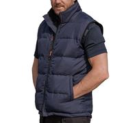 Xpert - Padded Body Warmer Gilet For Men And Women. 300D Polyester Lightweight Sleeveless Water Repellent & Wind Resistant Outerwear Jacket, Unisex Fit With Fleece Collar And Pockets (Blue, 3XL)