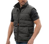 Xpert - Padded Body Warmer Gilet For Men And Women. 300D Polyester Lightweight Sleeveless Water Repellent & Wind Resistant Outerwear Jacket, Unisex Fit With Fleece Collar And Pockets (Grey, M)