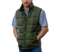 Xpert - Padded Body Warmer Gilet For Men And Women. 300D Polyester Lightweight Sleeveless Water Repellent & Wind Resistant Outerwear Jacket, Unisex Fit With Fleece Collar And Pockets (Green, L)