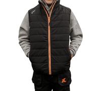 Xpert - Pro Junior Rip-stop Kids Body Warmer. Water Resistant Unisex Puffer Jacket Style Gilet With Fleece Collar And Pockets. Lightweight Outdoor Sleeveless Jacket For Boys. (Black, 9-10 Years)