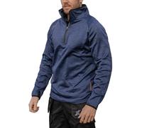 Xpert - Pro Pullover Half Zip Jumper Fleece For Men. Climate Control Breathable & Light Fabric With Ventilation Panels, Casual Long Sleeve Top For Sports, Outdoor Work And Activities (Navy, M)