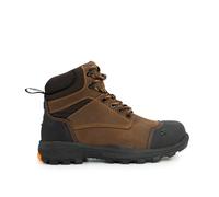 Xpert - PRO Raptor S7L Waterproof Safety Boots. Lace Up Toe Cap Shoes. Comfortable, Water and Wind Proof Leather Work Boots for Men with Ankle Support & Heat Resistant Outsole (Brown, UK9)