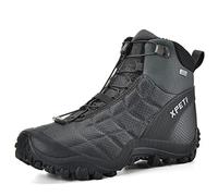 XPETI Mens Walking Boots Hiking Boots Men's Winter Snow Outdoor Shoes Men Waterproof Lightweight Trekking Mountain Summer Vegan Safety Black Size 10