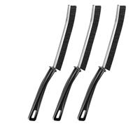 XPEX Pack of 3 Joint Cleaner Brush, Hard Bristles Nylon, Black, Medium Firmness, Cleaning Brush for Tile, Grout, Windows, Sink, Toilet Lid, Hygienic Corners