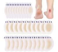 XPEX Pack of 30 Hydrocolloid Plasters, Waterproof Gel Plasters, Heel Blister Plasters, Heel Protection, Relief of Friction Pain Toes