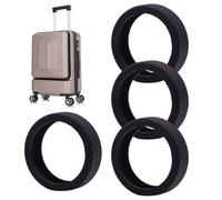 XPEX Pack of 4 Suitcase Wheels Rubber Protection, Suitcase Wheels Cover, Silicone Luggage Wheel Protection Cover, Suitcase Wheels Protection, Waterproof, Noise-Reducing, Luggage Compartment Wheel