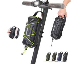 XPhonew Electric Scooter Bag, Waterproof Durable EVA Scooter Storage Bag Front Tube Handlebar Pouch for Mijia M365/M365 Pro/Segway ES1/ES2/ES3 Kick Scooters E-Bikes with 4 Multicolor Drawstrings (2L)