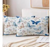 XPHZZL Cushion Covers Set of 2 Pack 30 x 50 cm Soft Animal Butterfly Decorative Throw Pillow Cases Cute Pillow Cover for Sofa Bed Garden Outdoor Decor with Invisible Zipper Pillow Covers