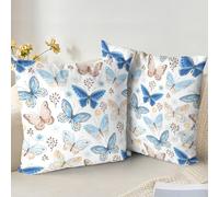 XPHZZL Cushion Covers Set of 2 Pack 60 x 60 cm Soft Animal Butterfly Decorative Throw Pillow Cases Cute Pillow Cover for Sofa Bed Garden Outdoor Decor with Invisible Zipper Pillow Covers