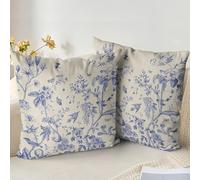 XPHZZL Cushion Covers Set of 2 Pack 65 x 65 cm - Soft Double Sided Garden leaves Decorative Pillow Covers for Sofa Bed Garden Outdoor Spring Decor with Invisible Zipper 26 x 26 Inch