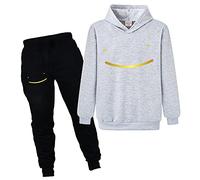 Xpialong Dream SMP Smile Merch Youtube Gaming Tracksuit Boy Girl Hoodie Kids Clothing Set (Gray1,7-8 Years,7 Years,8 Years)