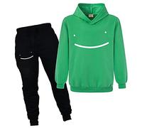 Xpialong Dream SMP Smile Merch Youtube Gaming Tracksuit Boy Girl Hoodie Kids Clothing Set (Green2,5-6 Years,5 Years,6 Years)