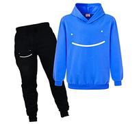 Xpialong Dream SMP Smile Merch Youtube Gaming Tracksuit Boy Girl Hoodie Kids Clothing Set (Navy Blue2,9-10 Years,9 Years,10 Years)