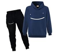 Xpialong Dream SMP Smile Merch Youtube Gaming Tracksuit Boy Girl Hoodie Kids Clothing Set (Royal Blue2,12-13 Years,12 Years,13 Years)