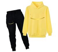 Xpialong Dream SMP Smile Merch Youtube Gaming Tracksuit Boy Girl Hoodie Kids Clothing Set (Yellow1,11-12 Years,11 Years,12 Years)