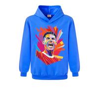 Xpialong No.7 Boys Girls Inspired Football Ronaldo Support Kids Unisex Hoodies (Navy Blue,5-6 Years,5 Years,6 Years)