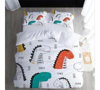 XPINGO Dinosaur Duvet Cover Single 135x200 cm 2 Pieces Soft Easy Care Microfiber Bedding Set with Zipper Closure 3D Cartoon Dinosaur Comforter Cover with Pillowcase 50x75 cm（style 168-10）