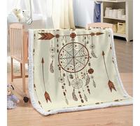 XPINGO Dreamcatcher Sherpa Blanket Adults 150x200 cm Warm Fluffy Soft Microfiber Fleece 3D Throw Blanket Dreamcatcher for Sofa Couch Bedspread（style 168-2）
