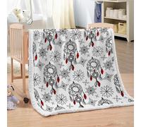 XPINGO Dreamcatcher Sherpa Blanket Kids 130x150 cm Warm Fluffy Soft Microfiber Fleece 3D Throw Blanket Dreamcatcher for Sofa Couch Bedspread（style 161-7）