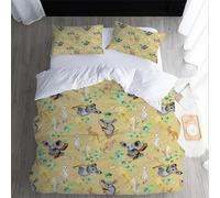 XPINGO Koala Duvet Cover Double 200x200 cm 3 Pieces Soft Easy Care Microfiber Bedding Set with Zipper Closure 3D Funny Koala Comforter Cover with 2 Pillowcases 50x75 cm（style 291-8）